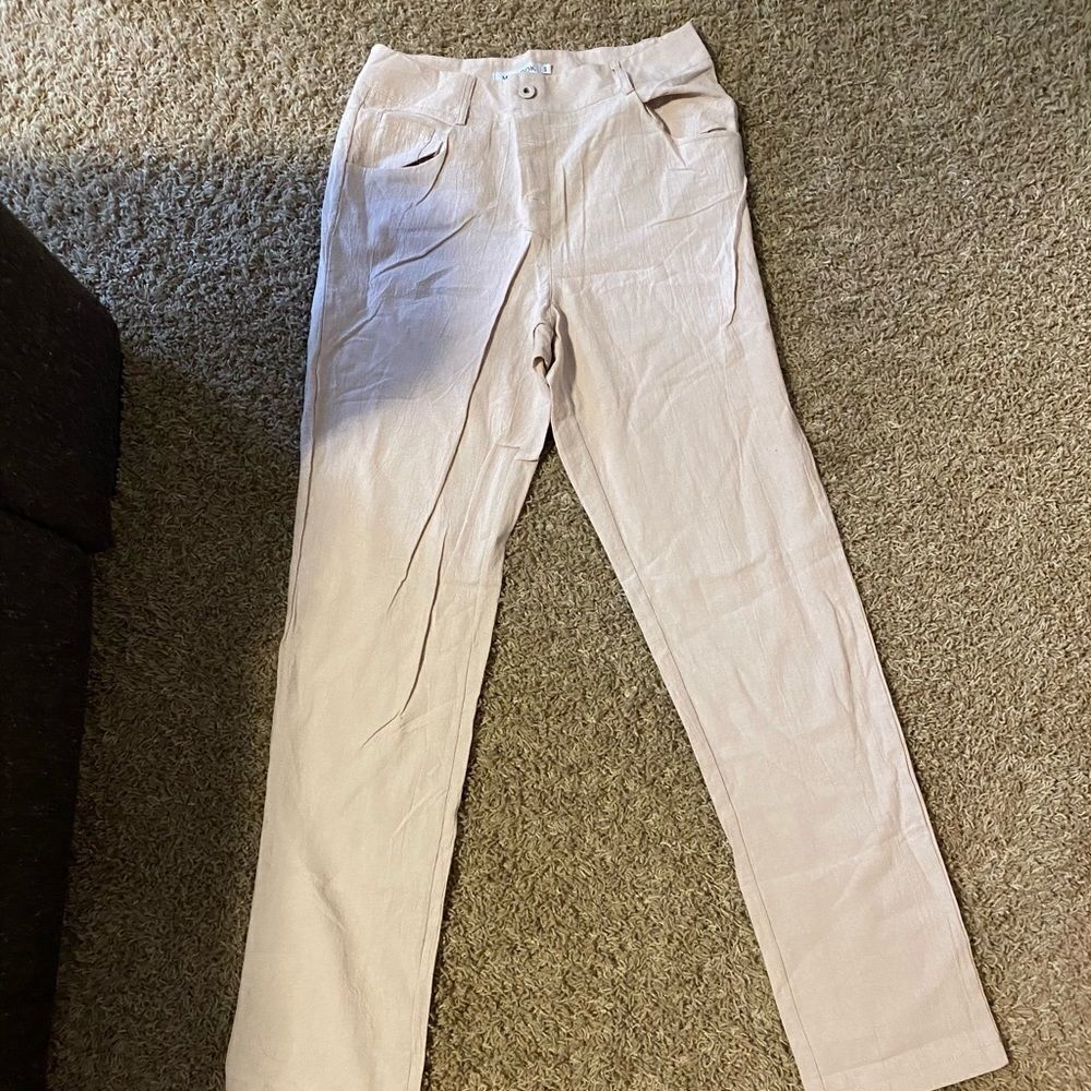 MISSLOOK khaki lightweight pants size S
